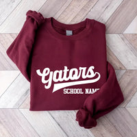 Custom Mascot Sweatshirt, Personalized School Spirit Tee with Mascot Name, Script Collegiate Game Day Shirt, Spirit Week, Student Gift