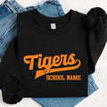Custom Mascot Sweatshirt, Personalized School Spirit Tee with Mascot Name, Script Collegiate Game Day Shirt, Spirit Week, Student Gift
