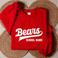 Custom Mascot Sweatshirt, Personalized School Spirit Tee with Mascot Name, Script Collegiate Game Day Shirt, Spirit Week, Student Gift
