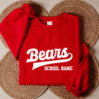 Custom Mascot Sweatshirt, Personalized School Spirit Tee with Mascot Name, Script Collegiate Game Day Shirt, Spirit Week, Student Gift