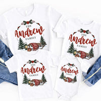 Personalized Family Christmas Sweatshirt, Custom Last Name Winter Sled Shirt, Vintage Sled Holiday Crewneck, Christmas Gift for Family