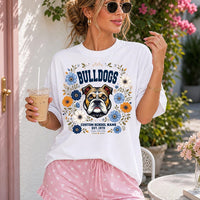 Custom Floral Mascot Teacher Shirt, Personalized School Spirit Tee, Custom Mascot Name Shirt, Teacher Spirit Gift, Back to School Gift