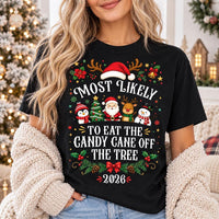 Custom Most Likely Christmas Family Shirt, Knock Over Tree Tee, Matching Holiday Pajama Tee, Family Christmas 2026 Outfit, Holiday Gift Idea