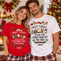 Custom Most Likely Christmas Family Shirt, Knock Over Tree Tee, Matching Holiday Pajama Tee, Family Christmas 2026 Outfit, Holiday Gift Idea