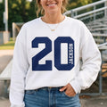 Personalized Puff Print Name Sweatshirt, Custom Varsity Number Jersey Shirt, 3D Raised Puff Hoodie, Name Crewneck, Birthday Gift for Her