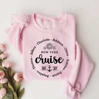 Personalized New Year Cruise 2027 Sweatshirt, Custom Family Name Anchor Tee, New Years Eve Sail, Matching Family Outfit, Vacation Trip Gift