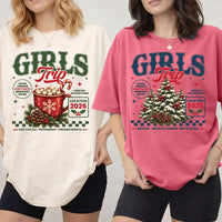 Christmas Girls Trip Sweatshirt, Custom Cocoa Mug Holiday Tee, Besties Winter Crewneck, Matching Group Trip Outfit, Gift for Friend