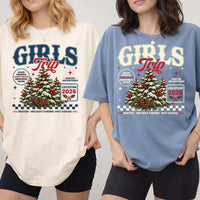 Christmas Girls Trip Sweatshirt, Custom Cocoa Mug Holiday Tee, Besties Winter Crewneck, Matching Group Trip Outfit, Gift for Friend