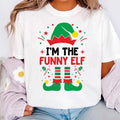 Personalized I'm the Elf Christmas Shirt, Custom Elf Option Matching Family Christmas Tee, Funny Santa Hat Crewneck, Holiday Party Gift