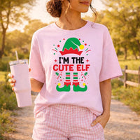 Personalized I'm the Elf Christmas Shirt, Custom Elf Option Matching Family Christmas Tee, Funny Santa Hat Crewneck, Holiday Party Gift