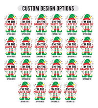 Personalized I'm the Elf Christmas Shirt, Custom Elf Option Matching Family Christmas Tee, Funny Santa Hat Crewneck, Holiday Party Gift