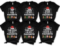 Personalized I'm the Favorite Christmas Shirt, Custom Quote Matching Family Christmas Tee, Funny Santa Hat Crewneck, Gift for Sister