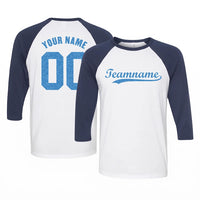 Personalized Glitter Team Raglan Shirt, Custom Baseball Name Number Tee, Sparkly Front Back Print, Game Day Outfit, Gift for Baseball Mom