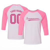 Personalized Glitter Team Raglan Shirt, Custom Baseball Name Number Tee, Sparkly Front Back Print, Game Day Outfit, Gift for Baseball Mom