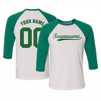 Personalized Glitter Team Raglan Shirt, Custom Baseball Name Number Tee, Sparkly Front Back Print, Game Day Outfit, Gift for Baseball Mom