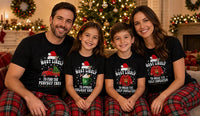 Personalized Most Likely To Family Christmas Shirt, Custom Quote Matching Family Holiday Tee, Retro Santa Hat Crewneck, Gift for Friends