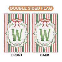 Personalized Monogram Christmas Garden Flag, Custom Family Name 12x18 Sign, Christmas Yard Flag, Holiday Porch Decor, Holiday Gift