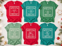 Personalized Family Christmas Shirt, Custom Name Holiday Tee, Vintage Checkered Frame Sweatshirt, Matching Holiday Outfit, Christmas Gift
