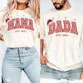 Personalized Gingham Christmas Family Shirt, Custom Mama Dada Mini Tee, Red Plaid Holiday Crewneck, Matching Family Outfit, Christmas Gift