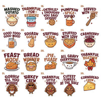 Personalized Thanksgiving Dinner Shirt, Custom Cute Food Character Tee, Funny Turkey Crewneck, Matching Family Outfit, Thanksgiving Gift