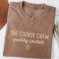 Personalized Cookie Crew Christmas Tee, Custom Baking Role Holiday Shirt, Gingerbread Crew Matching Tee, Xmas Gift for Home Bakers