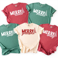 Personalized Merry Family Sweatshirt, Custom Role Christmas Sweatshirt, Matching Holiday Family Sweater, Festive Gift for Loved Ones