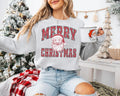 Merry Christmas Santa Sweatshirt, Vintage Distressed Holiday Print Sweatshirt, Retro Santa Face Holiday Crewneck, Christmas Gift for Her