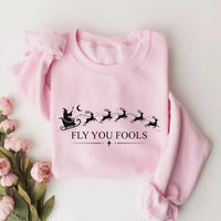 Fly You Fools Christmas Sweatshirt, Wizard Sleigh Reindeer Crewneck, Fantasy Holiday Shirt, Funny Quote Sweatshirt, Christmas Gift for Him