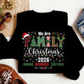 2026 We Are Family Christmas Sweatshirt, Making Memories Crewneck, Pattern Letter Holiday Shirt, Festive Matching Outfit, Family Gift