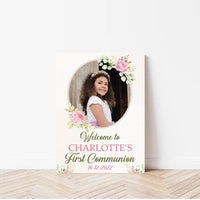 Custom First Communion Foam Board Poster Sign, My Communion Custom Printing Foamcore Sign, Welcome Sign, Announcement Sign, Personalized