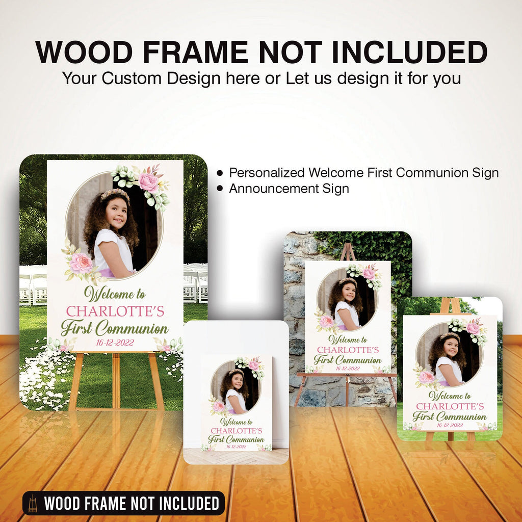 Custom First Communion Foam Board Poster Sign, My Communion Custom Printing Foamcore Sign, Welcome Sign, Announcement Sign, Personalized