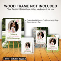 Custom First Communion Foam Board Poster Sign, My Communion Custom Printing Foamcore Sign, Welcome Sign, Announcement Sign, Personalized