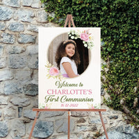 Custom First Communion Foam Board Poster Sign, My Communion Custom Printing Foamcore Sign, Welcome Sign, Announcement Sign, Personalized