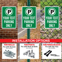Custom Parking Aluminum Sign for Business - Rust Free Aluminum Sign, Weather/Fade Resistant, Custom Parking Sign Easy Mounting Metal Sign