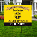 Personalized College Bound Yard Sign, College Logo Sign, Custom Graduate College University Bound Yard Sign with Metal H-Stake