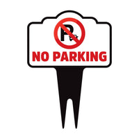No Parking Yard Sign 10” x 14” - Rust-free Aluminum No Parking Sign for Lawn, Please Do Not Park Yard Sign with Integrated Stake