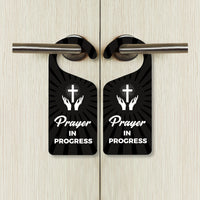 Prayer in Progress Religious Cross Door Hanger, Doorknob Sign, PVC Door Knob Hanger Sign, Prayer Time, Religious Door Sign