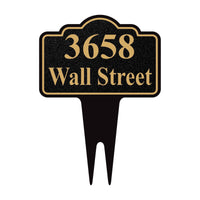 Personalized Address Plaque Yard Sign 10” x 14” - Rust-free Aluminum Address Sign, House Number Sign Plate for Lawn with Integrated Stake