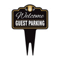 Guest Parking Only Yard Sign 10” x 14” - Rust-free Aluminum Guest Parking Sign for Lawn, Parking Yard Sign with Integrated Stake