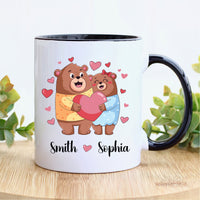 Personalized Cute Bear Valentines Mug - Custom Name Coffee Mug | Funny Valentine Gift| Gift For Him, Gift For Her, Gift For Couples