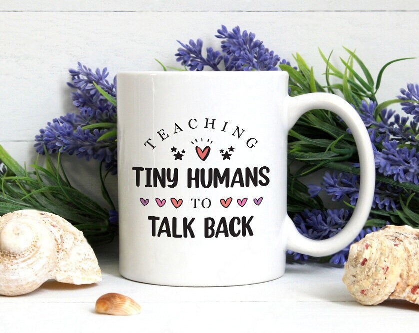 Teaching Tiny Humans Coffee Mug - Perfect Speech Therapy Gift for Pediatric SLPs, Child Speech Therapist Appreciation, SLP Graduation Gift