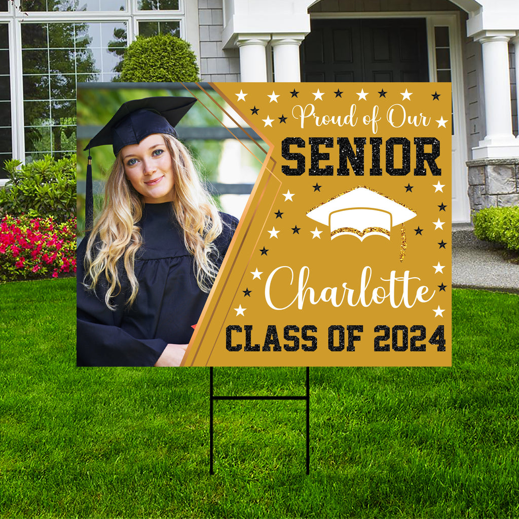Personalized Graduation Yard Sign 2025 with Photo, 2025 Senior Grad Si Yard Signs For Graduation 2025