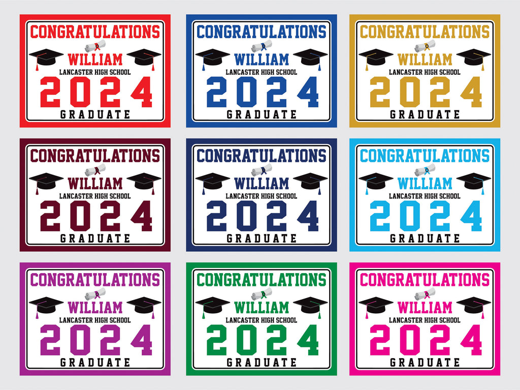 Custom Graduation Yard Sign 2025 Coroplast Grad Sign, Class of 2025 Voila Print Inc