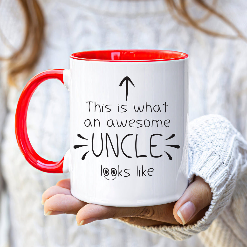 Personalized Uncle Mug, Awesome Uncle Coffee Cup with Custom Name, Unique Gift for Uncles, Family Love Keepsake, Special Uncle Birthday Gift