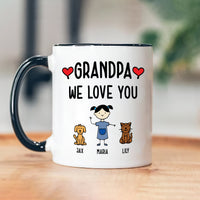Personalized This Grandpa Belongs To Mug, Custom Grandpa Coffee Mug With Grandkids Names, Grandpa Birthday Gift, Christmas, Fathers Day Gift
