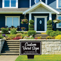 Custom Aluminum Yard Sign 10” x 14”, Rust-free Personalized Metal Signage for Lawn, Customizable for Any Use Yard Sign with Integrated Stake