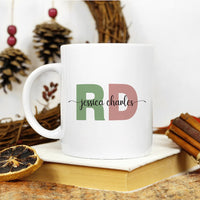 Personalized RD Mug, Custom Registered Dietitian Coffee Mug, Dietitian Graduation, Dietitian Grad Gift, Appreciation Gift, Dietitian Gifts