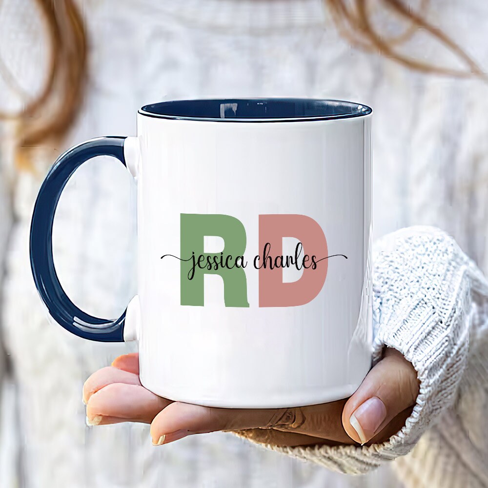 Personalized RD Mug, Custom Registered Dietitian Coffee Mug, Dietitian Graduation, Dietitian Grad Gift, Appreciation Gift, Dietitian Gifts