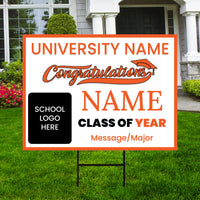 Personalized Graduation Yard Sign 2024, College Graduation Sign, Class of 2024, Custom High School Graduation Yard Sign with Metal H-Stake