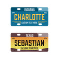 Custom Mini State License Plates, Aluminum Metal 3